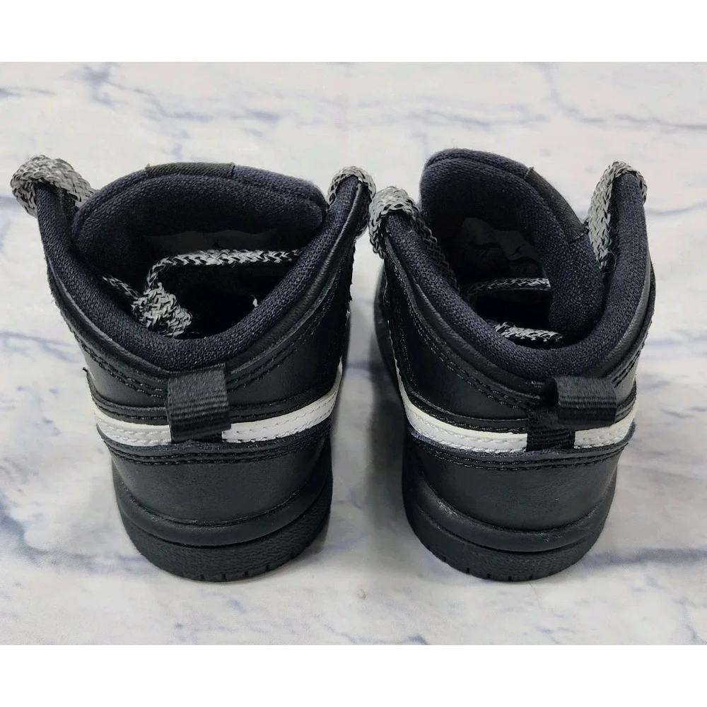 Nike Air Jordan Mid TODDLER SIZE 4C Black White 640735-049 2017